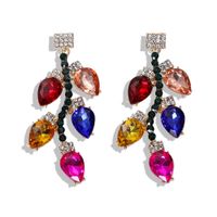 Alloy Diamond Earrings Creative Colorful Dress Accessories Candy Color Rhinestone Earrings sku image 1