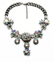 Fashion Items Wholesale Exaggerated Flowers Colorful Necklace Jewelry Wholesales Fashion sku image 1