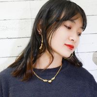 Fashion Titanium Steel Angel Wings Necklace Women Short Sweater Chain Clavicle Pendant main image 1