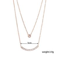 New Titanium Steel Double Smile Face Necklace Rose Gold Smile Clavicle Chain main image 6