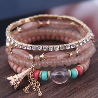 Simple Wild Colorful Acrylic Beads Pearl Tower Fringed Multilayer Fashion Temperament Bracelet main image 3
