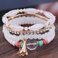 Simple Wild Colorful Acrylic Beads Pearl Tower Fringed Multilayer Fashion Temperament Bracelet main image 5