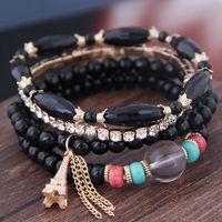 Simple Wild Colorful Acrylic Beads Pearl Tower Fringed Multilayer Fashion Temperament Bracelet main image 6