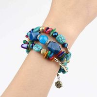 Simple Bohemia Style Shell Turquoise Multilayer Temperament Fashion Ladies Bracelet main image 6