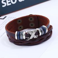 Men's Bracelet Alloy Wide Leather Genuine Leather Jewelry Simple Fashion Jewellery main image 4