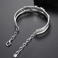 Bracelet New Fashion Korean Women Copper Inlaid Zirconium Bracelet With Extension Chain Bracelet Gift main image 3
