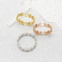 Fashion Titanium Steel Ring Index Finger Trend Gold-plated Female Ring Wholesale main image 4