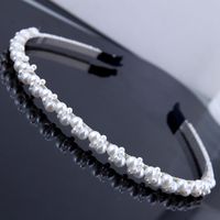 Metal Simple And Elegant Weaving Pearl Temperament Hair Accessories Headband Headband main image 3
