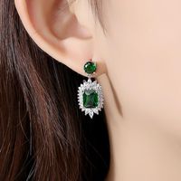 Jinse Femmes Boucles D'oreilles De Style Coréen De Mode Nouvelle Simples Dames De Banquet De Cuivre Zircon Incrusté De Boucles D'oreilles Boucle D'oreille Cadeau main image 3