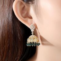 Fashion Jewelry Wholesale Hollow Pearl Fringed Banquet Ladies Copper Studded Zircon Earrings main image 3