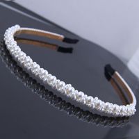 Metal Simple And Elegant Weaving Pearl Temperament Hair Accessories Headband Headband sku image 1