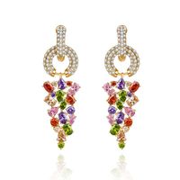 Jinse Aaa Zircon Boucles D'oreilles Ne Tombent Pas Boucles D'oreilles Européenne Et Américaine De La Mode Exagérée Bijoux Usine En Gros Femelle sku image 1