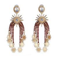 New European Stud Claw Chain Diamond Tassel Starry Earrings Women sku image 1