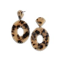 Earrings Jewelry Wholesale Leopard Acrylic Sheet Cotton Woven Wrapping Female Earrings main image 3