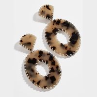 Earrings Jewelry Wholesale Leopard Acrylic Sheet Cotton Woven Wrapping Female Earrings main image 4