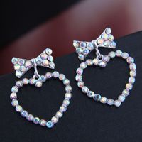 10763 Exquisite Korean Fashion Sweet Ol Bow Love Personality Earrings main image 3