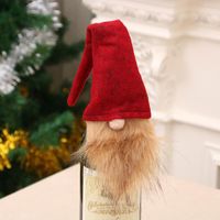عيد الميلاد مستلزمات ديكور النبيذ زجاجة مجموعة سانتا ثلج النبيذ زجاجة مجموعة النبيذ حقيبة main image 3