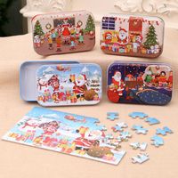 De Noël En Bois Diy Petit Cadeau À La Main Pour Enfants Santa Claus Puzzle Maternelle Cadeaux Prix main image 1