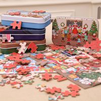 De Noël En Bois Diy Petit Cadeau À La Main Pour Enfants Santa Claus Puzzle Maternelle Cadeaux Prix main image 3