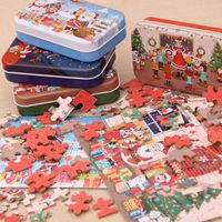 De Noël En Bois Diy Petit Cadeau À La Main Pour Enfants Santa Claus Puzzle Maternelle Cadeaux Prix main image 4