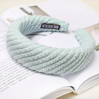 Explosion Style Striped Knitted Fabric Sponge Hair Hoop Card Wholesale sku image 3