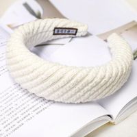 Explosion Style Striped Knitted Fabric Sponge Hair Hoop Card Wholesale sku image 4