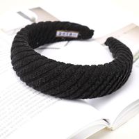 Explosion Style Striped Knitted Fabric Sponge Hair Hoop Card Wholesale sku image 5