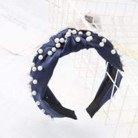 2021 Europäische Und Amerikanische Internet-prominente Europäisches Und Amerikanisches Nagel Perlen Kopfband Einfaches Geknotetes Stirnband Kopfschmuck 2021 sku image 1