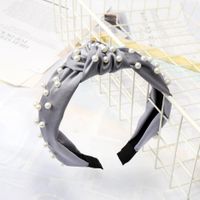 2021 Europäische Und Amerikanische Internet-prominente Europäisches Und Amerikanisches Nagel Perlen Kopfband Einfaches Geknotetes Stirnband Kopfschmuck 2021 sku image 7