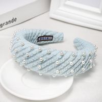 Korea Nail Pearl Headband Simple Sponge Headband Wholesale Headdress sku image 1