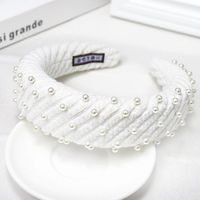 Korea Nail Pearl Headband Simple Sponge Headband Wholesale Headdress sku image 4