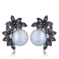 Exquisite Korean Fashion Classic Earrings Simple Flower Bud Pearl Personality Temperament Earrings Earrings sku image 3