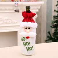 New Santa Wine Bottle Set Christmas Wine Bottle Decoration Christmas Wine Bottle Bag sku image 1