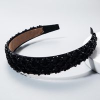 Hairband Inlaid With Crystal Hand-made Wide-band Headband Temperament Party Headdress main image 1