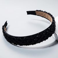 Hairband Inlaid With Crystal Hand-made Wide-band Headband Temperament Party Headdress main image 3