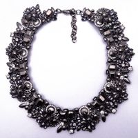 Necklace Handmade Diamond Accessories Women Necklace Clavicle Chain Jewelry Wholesale Black main image 3