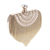 Bolso De Marea De Moda Para Mujer Con Bolso Artesanal De Diamantes Bolso De Banquete De Noche Con Pico De Cinturón De Onda De Agua main image 2