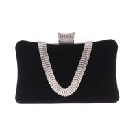 Bolsos De Mujer De Moda Con Dedos De Diamante Bolsos De Banquete De Noche Bolsos De Franela En U sku image 3