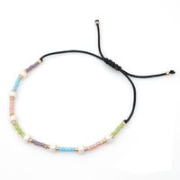 Small Bracelet Rice Beads Woven Mixed Color With Pearls main image 6