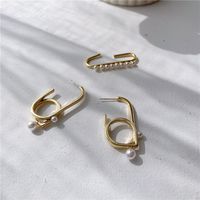 925 Silver Needle Ear Hanging Fashion Temperament Paper Clip Without Pierced Pearl main image 3