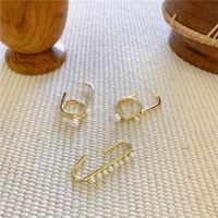 925 Silver Needle Ear Hanging Fashion Temperament Paper Clip Without Pierced Pearl main image 5