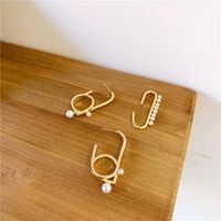 925 Silver Needle Ear Hanging Fashion Temperament Paper Clip Without Pierced Pearl main image 4