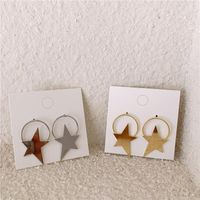 Metal Cold Wind, Minimalist, Irregular, Five-pointed Star, Exaggerated Big Earring main image 2