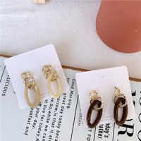 Acrylic Ear Temperament Metal Earrings main image 1