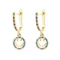 Colored Zircon Earrings Female Alloy Diamond Earrings main image 4