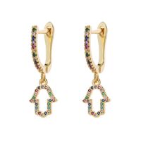 Colored Zircon Earrings Female Alloy Diamond Earrings main image 6