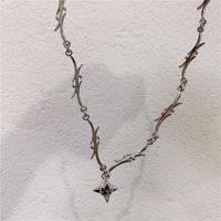 Jing Thorn Sharp Creative Clavicle Chain Meteor Hammer Pendant Cool Wild Necklace main image 4