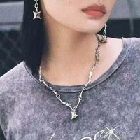 Jing Thorn Sharp Creative Clavicle Chain Meteor Hammer Pendant Cool Wild Necklace main image 5