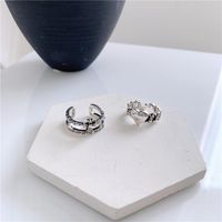 Love Couple Ring Double Cross Refers To Metal Bright Silver main image 1