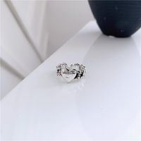 Love Couple Ring Double Cross Refers To Metal Bright Silver main image 5